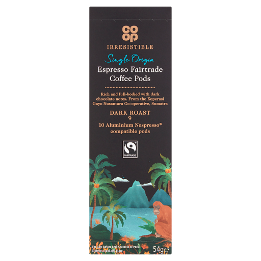Co-op Irresistible Single Origin Espresso Fairtrade Coffee Pods, £3.50 for 10