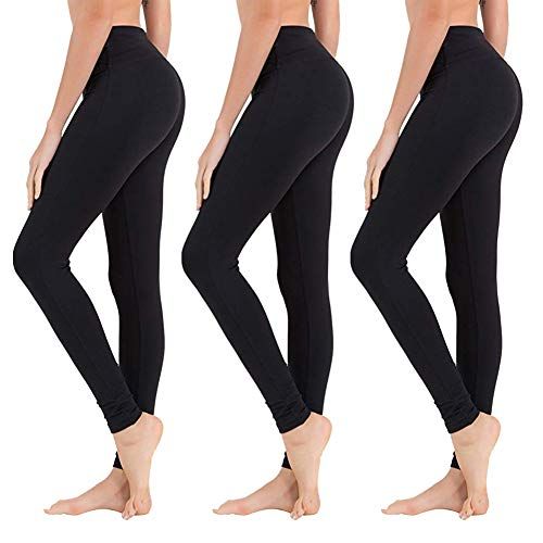 Fengbay 4 Pack High Waist Yoga Pants, Pocket Yoga Pants Tummy Control  Workout Leggings 4 Way Stretch Leggings with Pockets