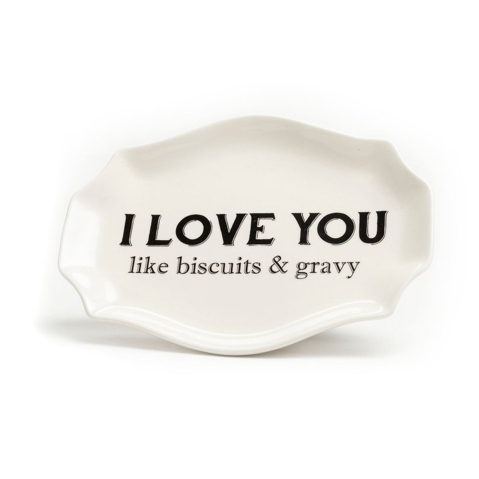 "I Love You Like Biscuits and Gravy" Stoneware Plate
