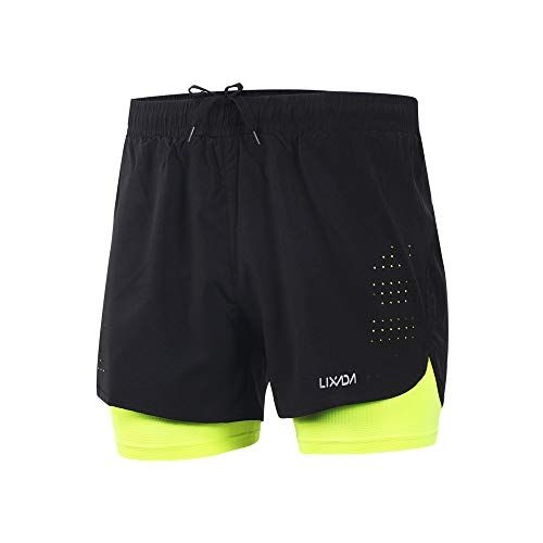 Pantalones cortos ajustados para hombre  pantalones cortos de Fitnes 