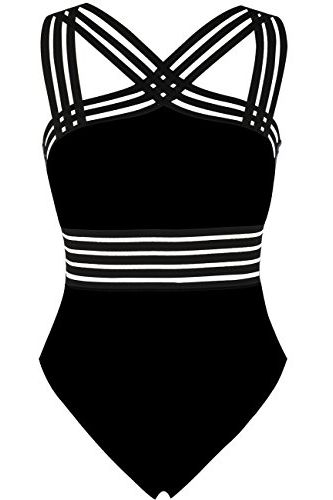 One-Piece Front Crossover Swimsuit