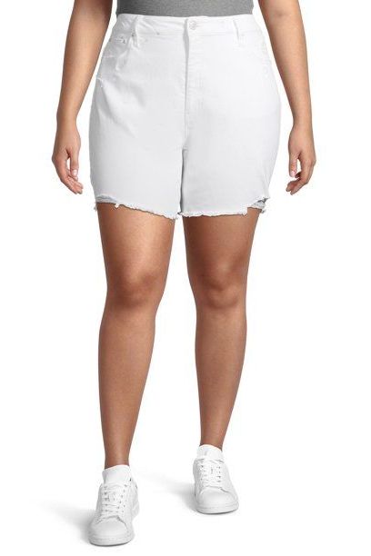 Whlbf Women's Plus Size Casual Denim Shorts