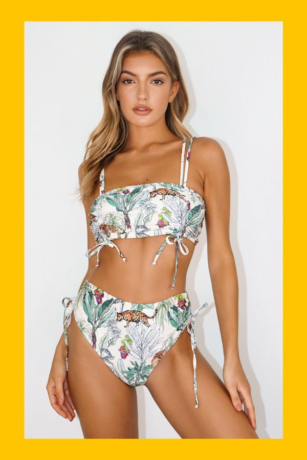 Tropical-Print Bikini