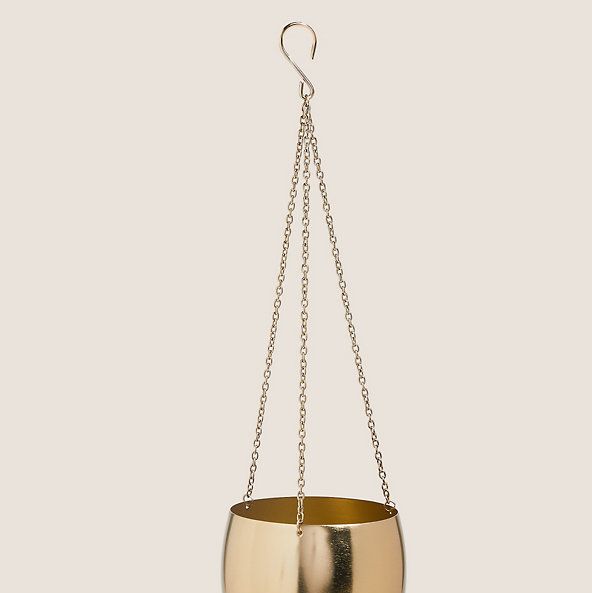 Gold Small Hanging Planter