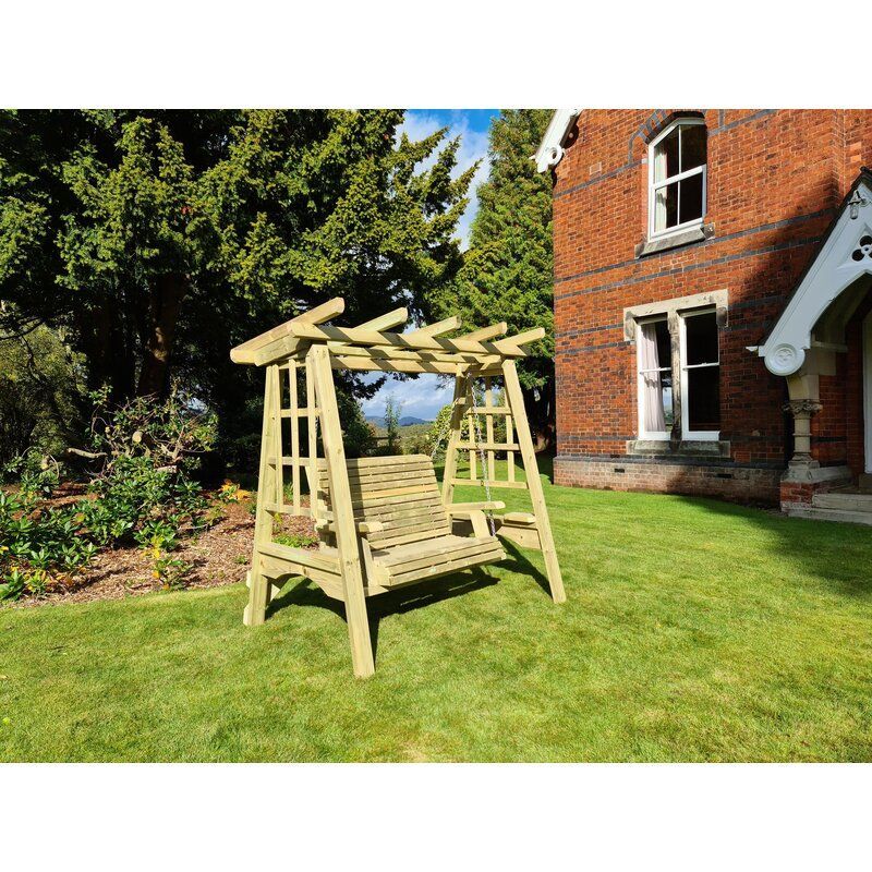 hardwood garden swing seat