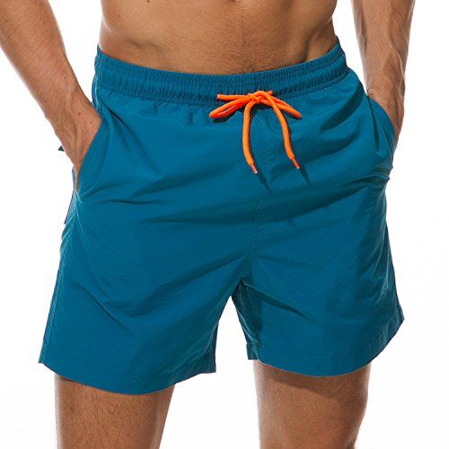 Mens Beach Shorts Love Summer Casual Quick Dry Short Pants Stretch Swimming Trunks with Pocket
