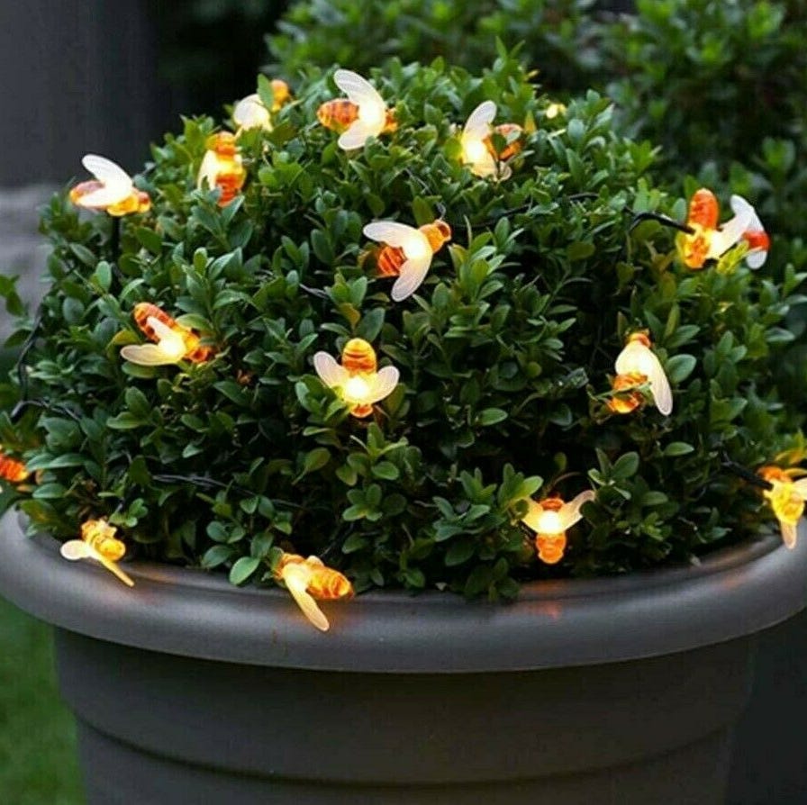 Solar Garden Lights Warm White Honeybee