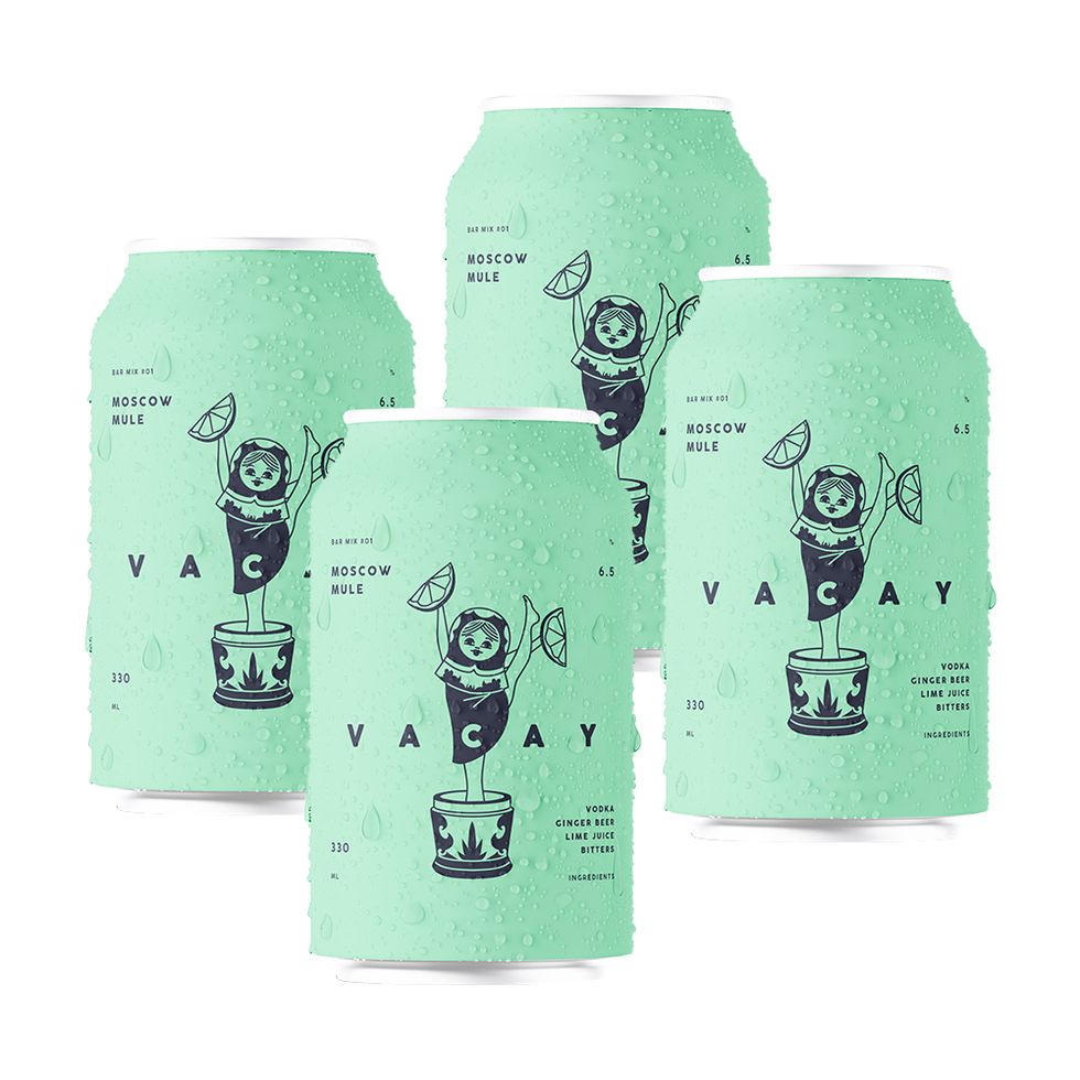 Vacay Moscow Mule 6.5% ABV, £17.95 for 4 x 330ml