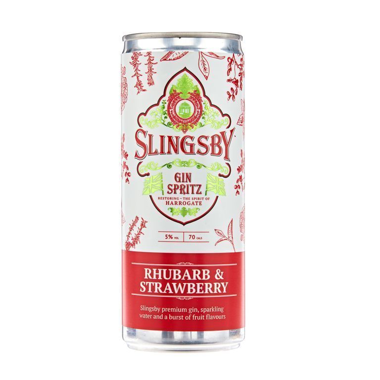 Slingsby Gin Spritz Rhubarb & Strawberry 5% ABV, £7.50 for 3 x 250ml