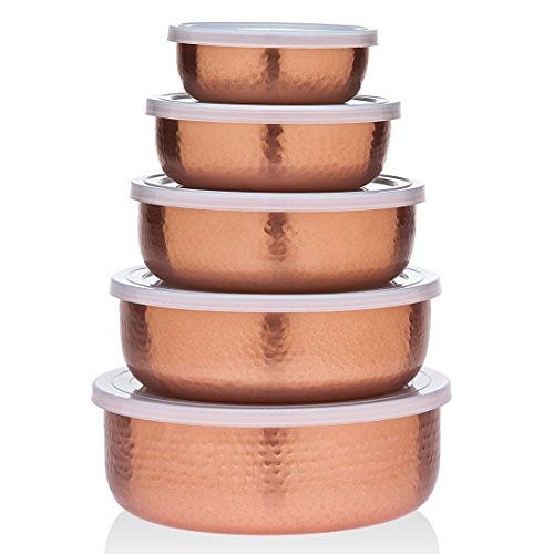 Godinger Copper-Plated Bowls with Lids