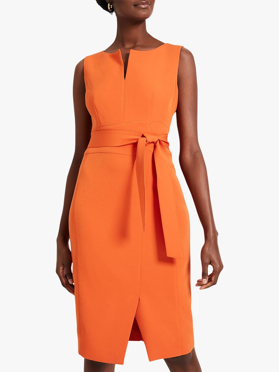 Damsel in a Dress Mira Belted Midi Dress, Orange