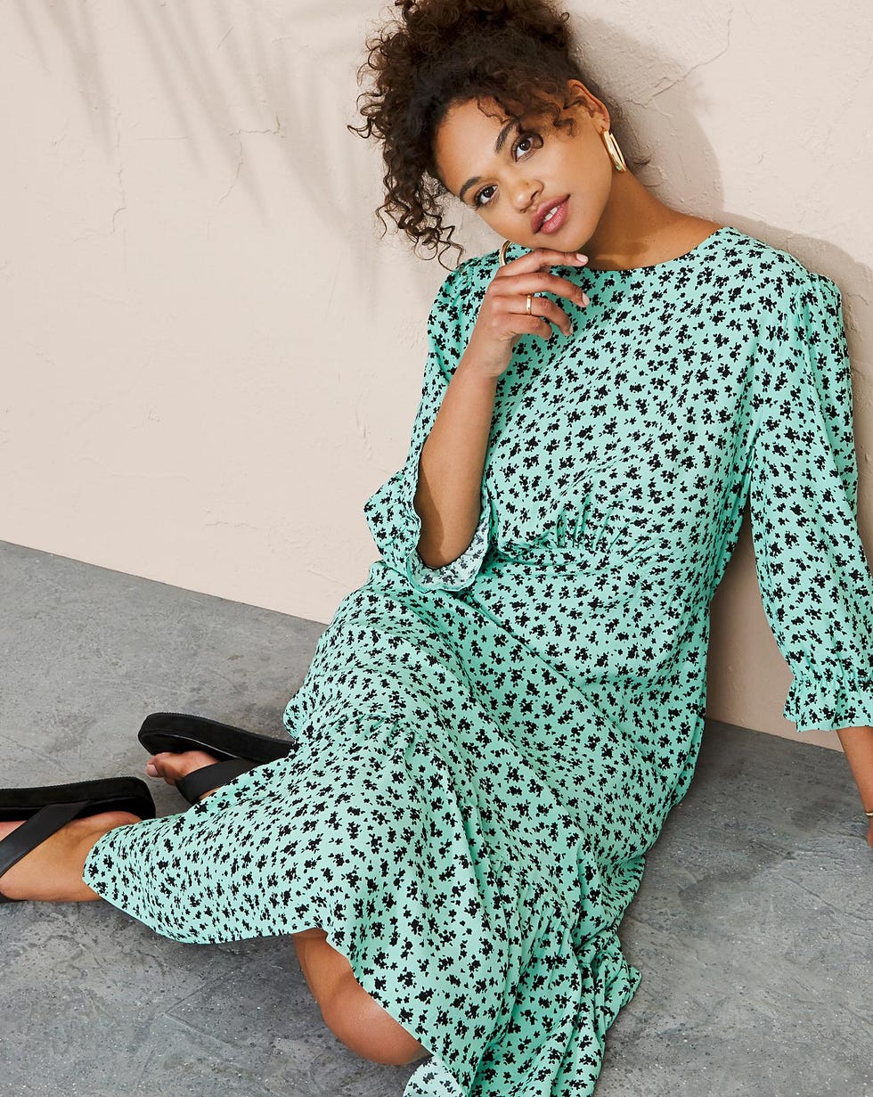 Nobody's Child Selena Peplum Hem Midi Dress