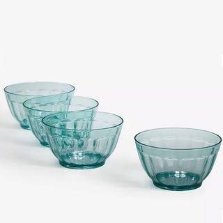 John Lewis & Partners Recycled Glass-Effect Fluted Picnic Bowls John Lewis & Partners Recycled Glass-Effect Fluted Picnic Bowls