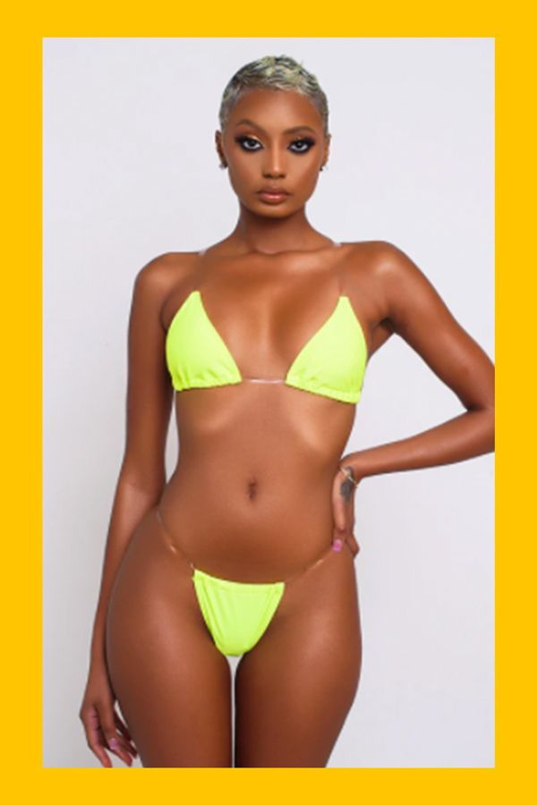 Mara Swim Top - Neon Yellow