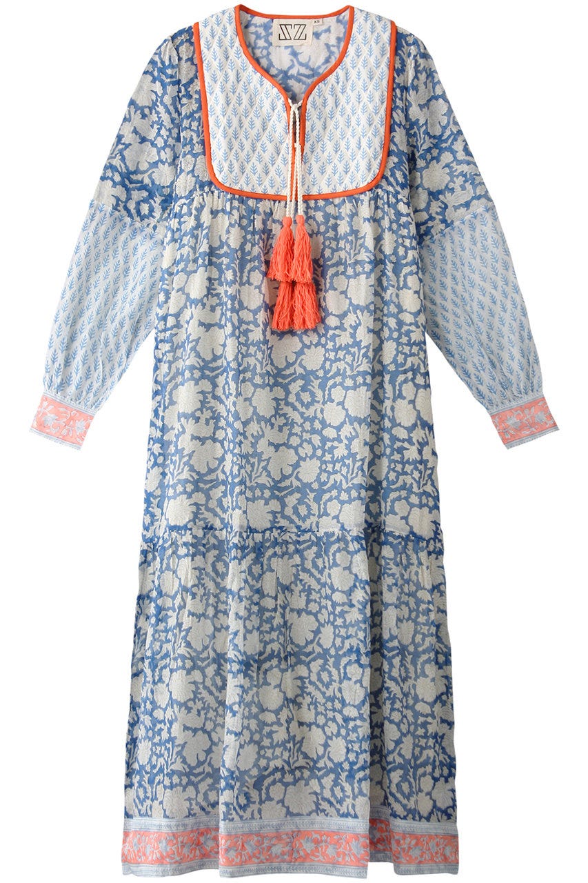 SILK JODHPUR DRESS NILA フラワープリント コットンシルクワンピース