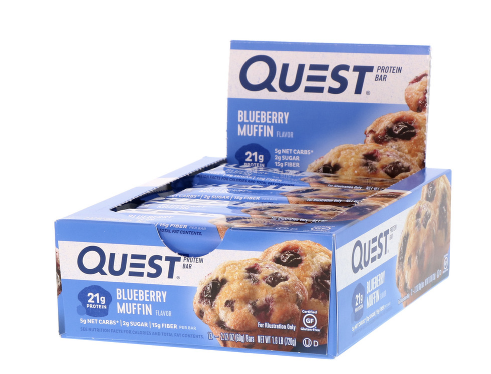 Quest Nutrition, Quest プロテインバー、ブルーベリーマフィン