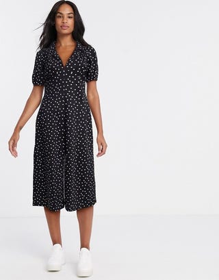 ASOS DESIGN ultimate midi tea dress in polka dot