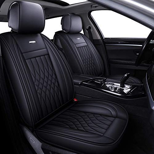 5 Seats Car Seat Covers Full Set PU Leather Front Rear Back Padded