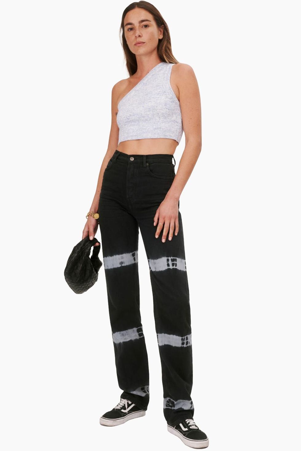 Cynthia Tie Dye High Rise Straight Long Jeans