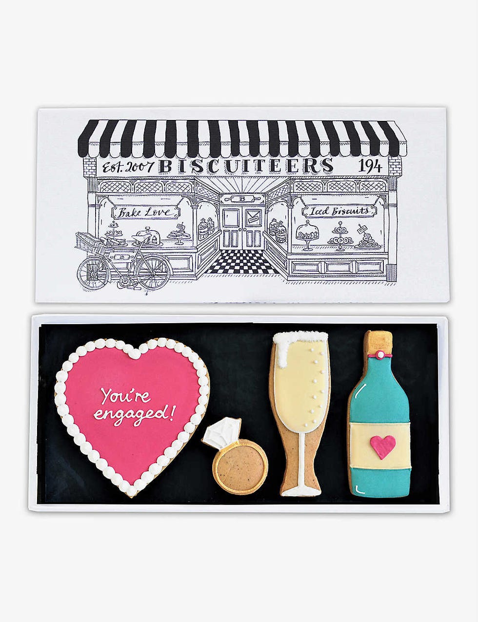 BISCUITEERS Engagement letterbox biscuits 150g