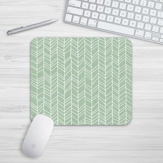 Green Tribal Arrows Arrowheads Mouse Mat