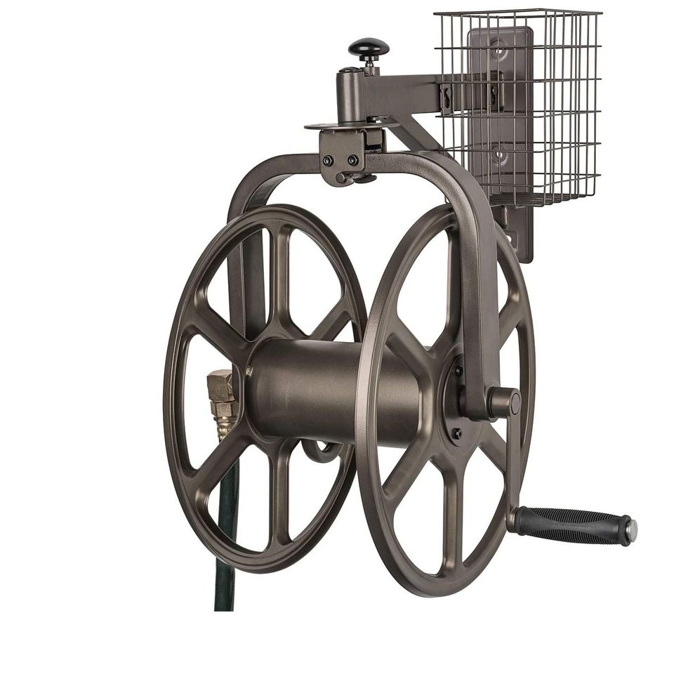 1/2'' 130Ft with 1/2 X 155 Ft Garden Hose Reels Heavy Duty Wall Mounted  Water H