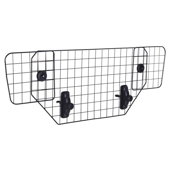 PawHut Heavy Duty Pet Car Barrier, 89-122Wx41H cm-Black