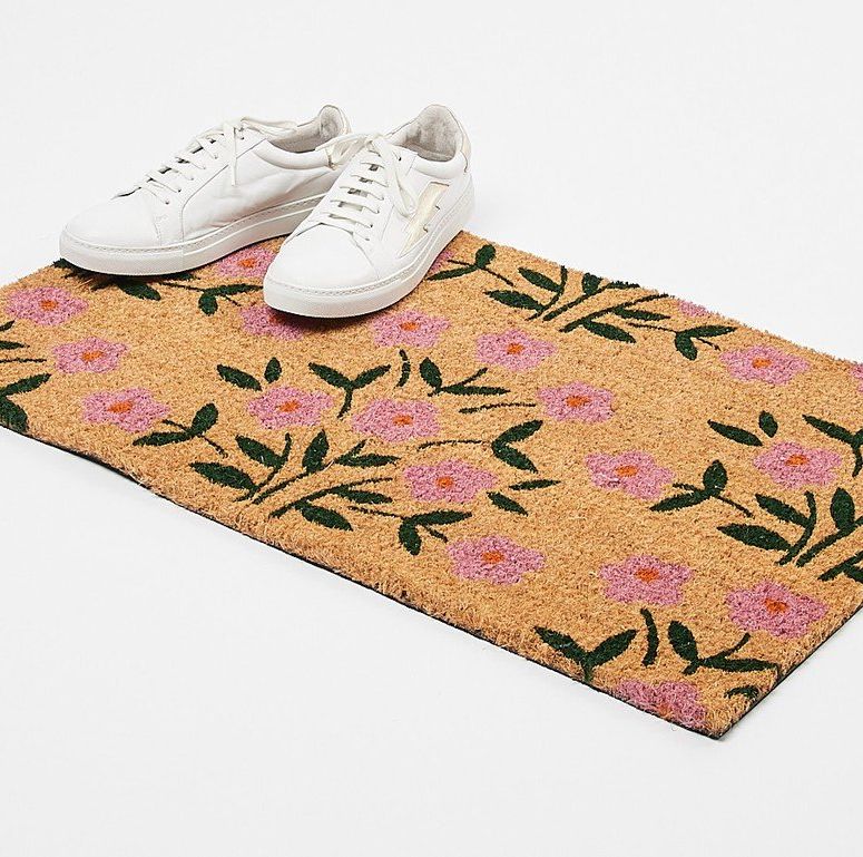 Floral Pink Doormat, Oliver Bonas, £19.50