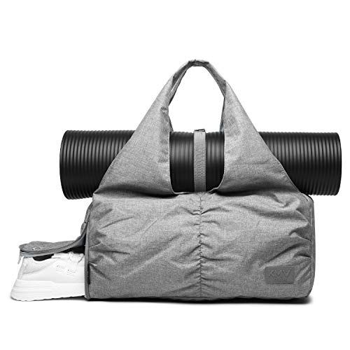 Yoga Gym Bag For Women, Gym Duffel Bag With Yoga Mat Holder Shoe Co