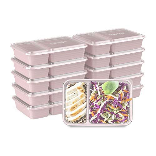 Bentgo Prep 2-Compartment Containers with Lids, 10 Count