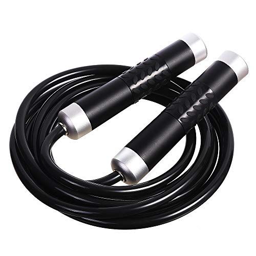 2x Boxing Skipping Rope Quality Leather Gym Adjustable Weighted Jump Speed Ropes 