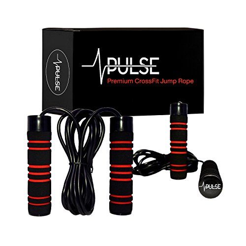 High-Speed Ball Bearings Professional Skipping Rope for Crossfit MMA Cardio & Workouts Premium Heavy Jump Ropes with Adjustable Extra Thick Cable Weighted Jump Rope Aluminium Silicone Grips Handles 