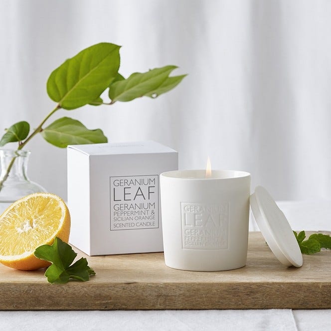 Geranium Leaf Candle, The White Company, £24