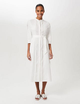 Hobbs Cotton Midi Shirt Dress