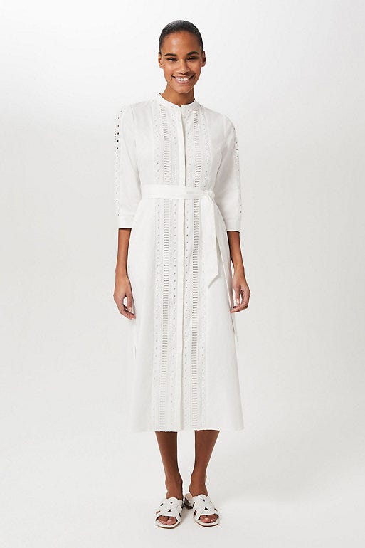 Hobbs Cotton Midi Shirt Dress