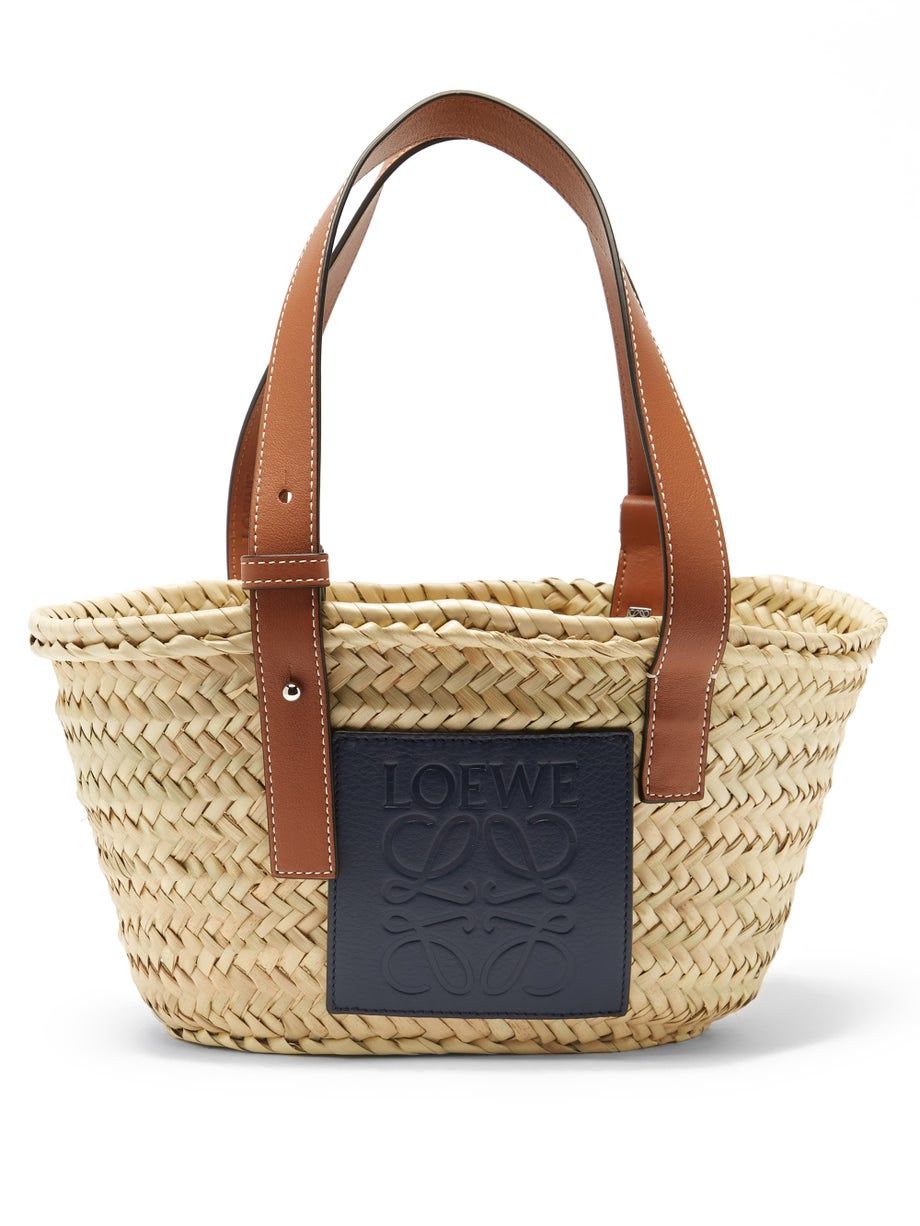 Small raffia basket bag