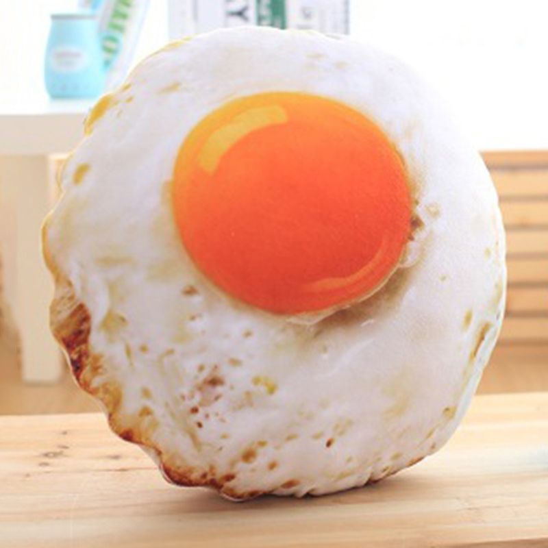Fried Egg Plush Pillow