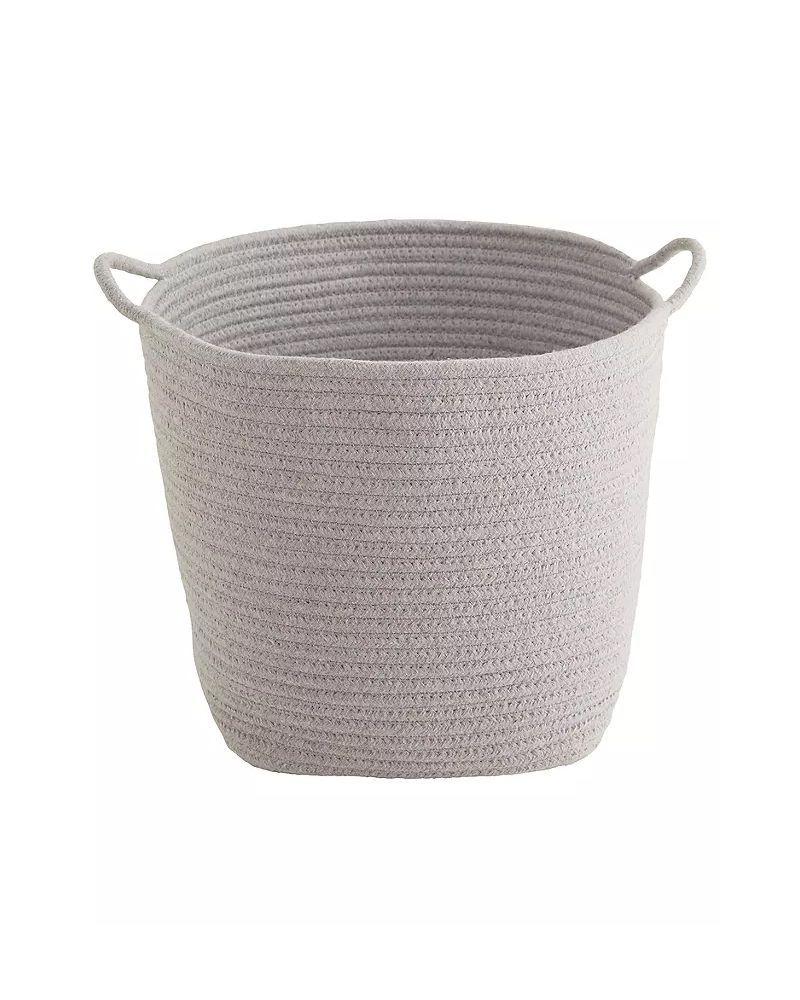 Great Little Trading Co Rope Storage Basket, Ivory/Dark Grey