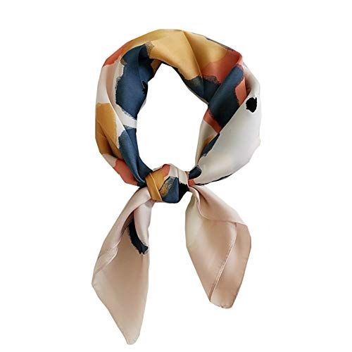 Silk Scarf with rolled hem Neckerchief Chain Link Patterend Vintage Scarf Ladies Pink Scarf Headscarf #S017