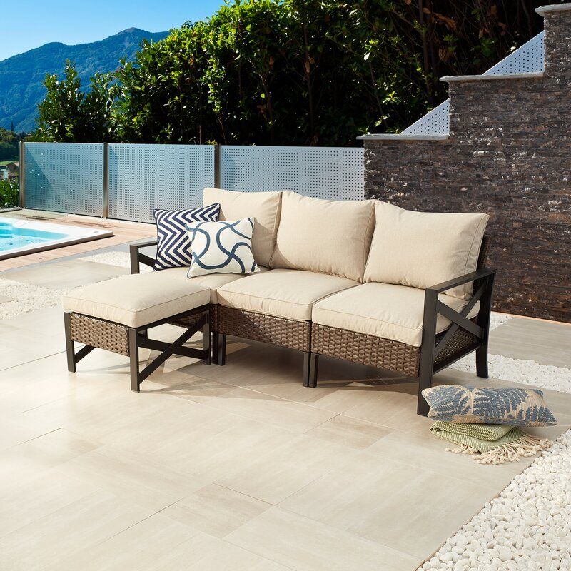 outdoor sectional with waterproof cushions