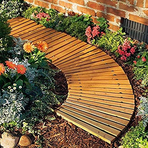 Roll-Out Wooden Curved Garden Pathway