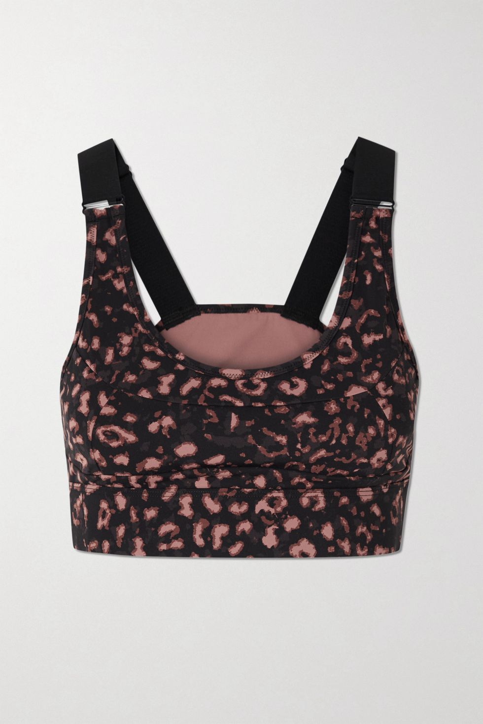Edris cutout leopard-print stretch sports bra