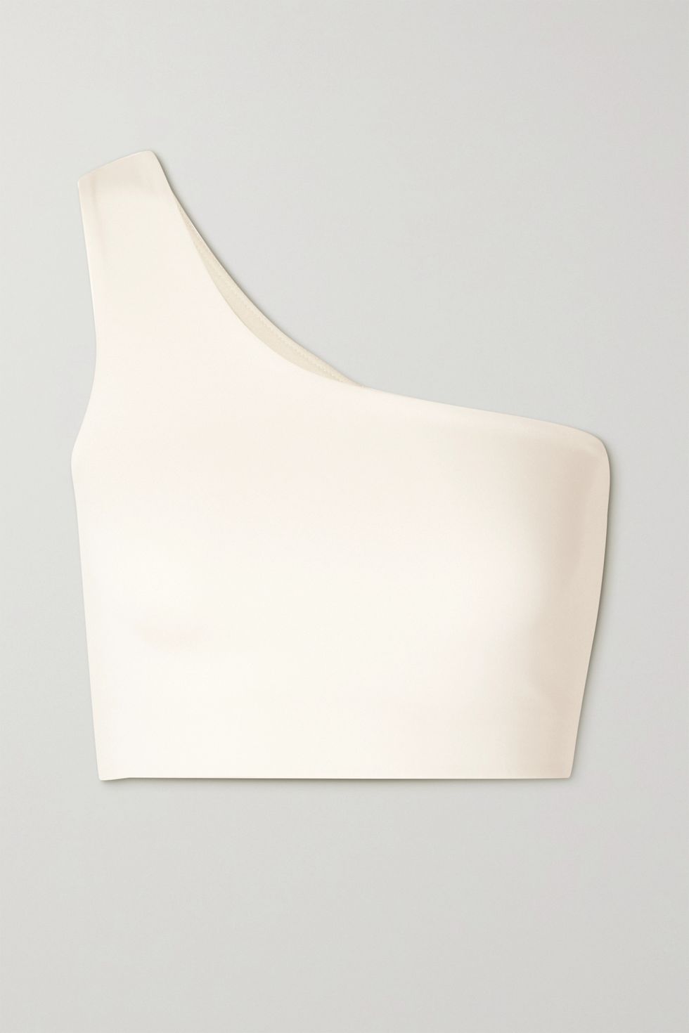 One-shoulder stretch sports bra