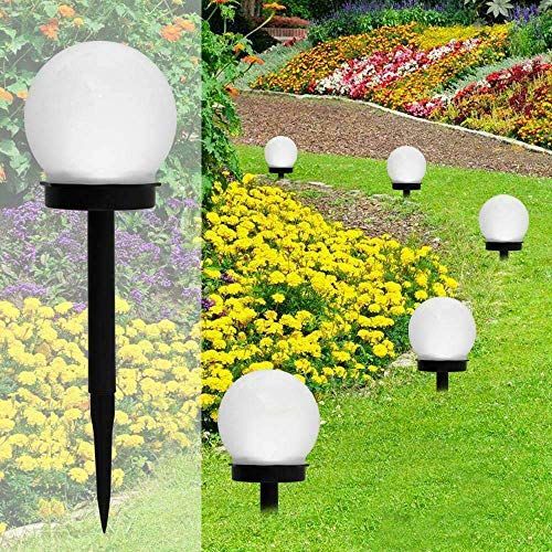 Globe Sphere LED Garden Light Solar Colourful Stake Walkway Garden Path UK 