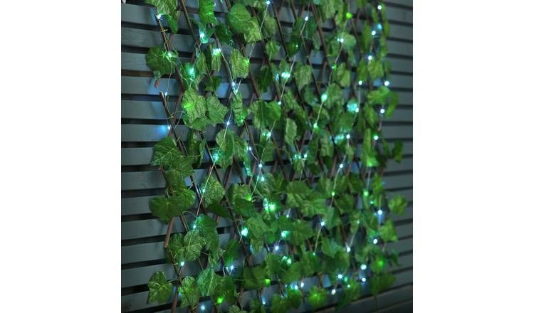 Solar light garden trellis