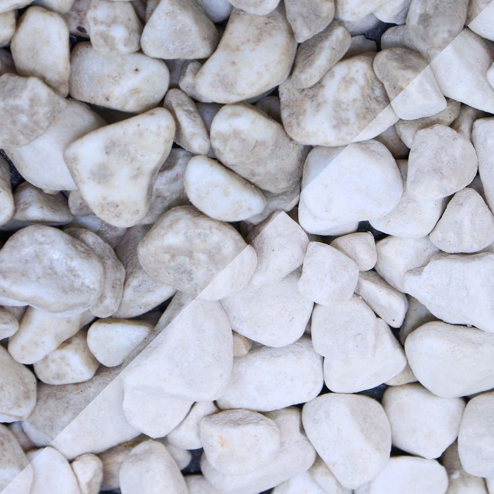 Blooma White Marble Rounded Pebbles, B&Q, £10