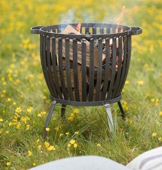 Industrial fire pit in two sizes