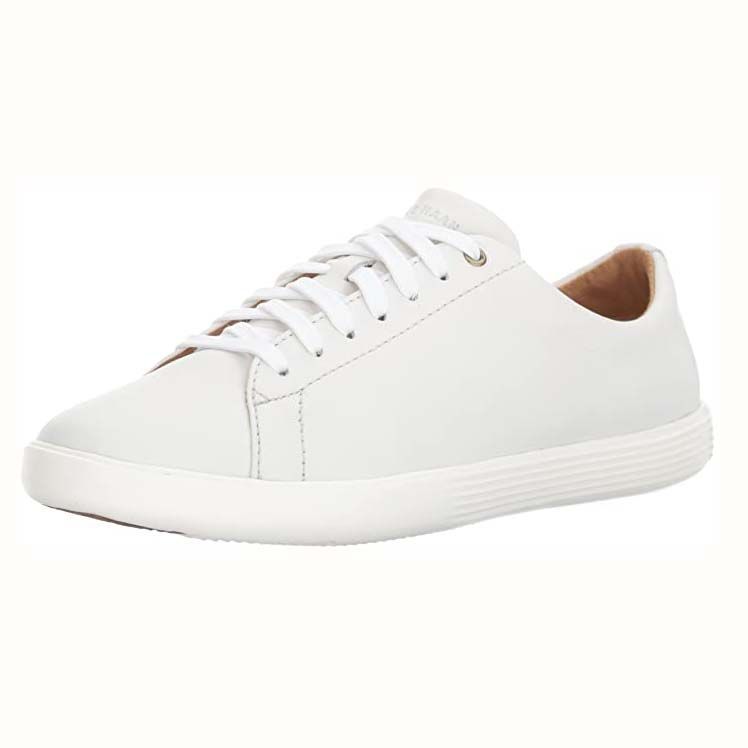 womens white leather walking sneakers