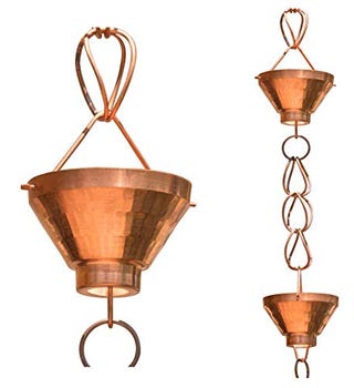 Monarch Pure Copper Siam Rain Chain, 8.5 ft