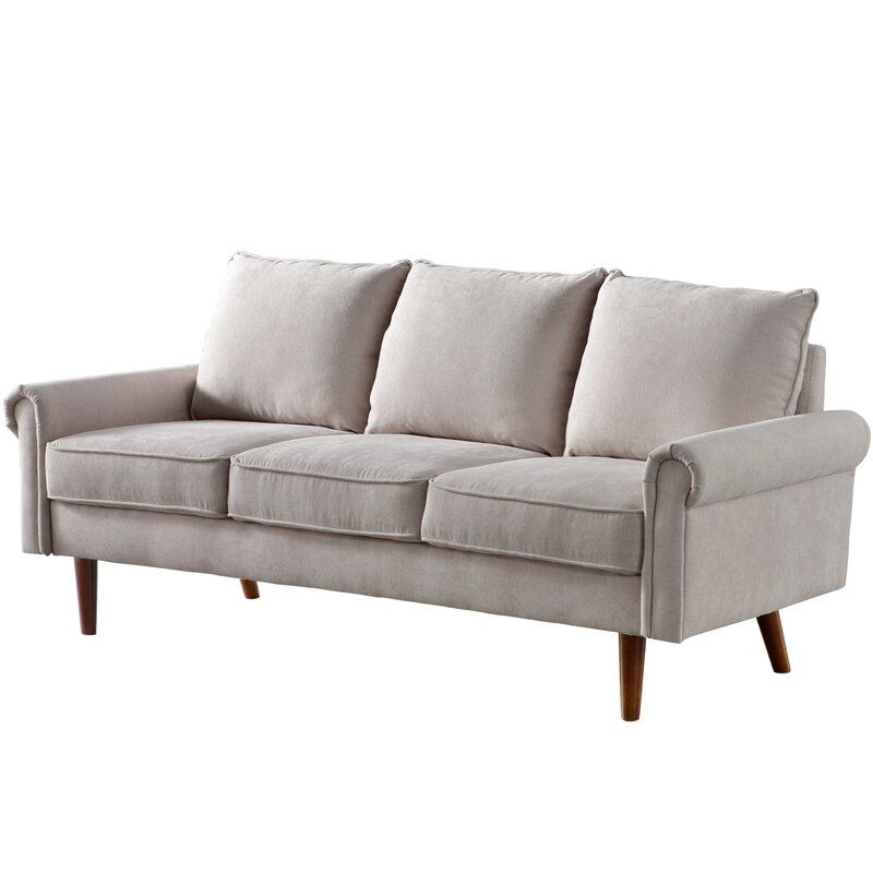 Giannetti 74.01" Rolled Arm Sofa